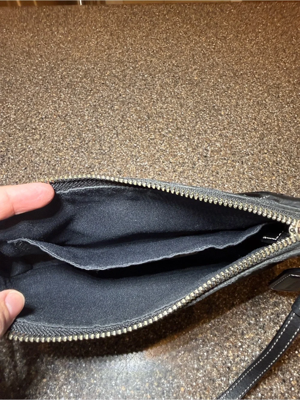 Coach Black Signature Demi Pouch Bag (Style 6094)